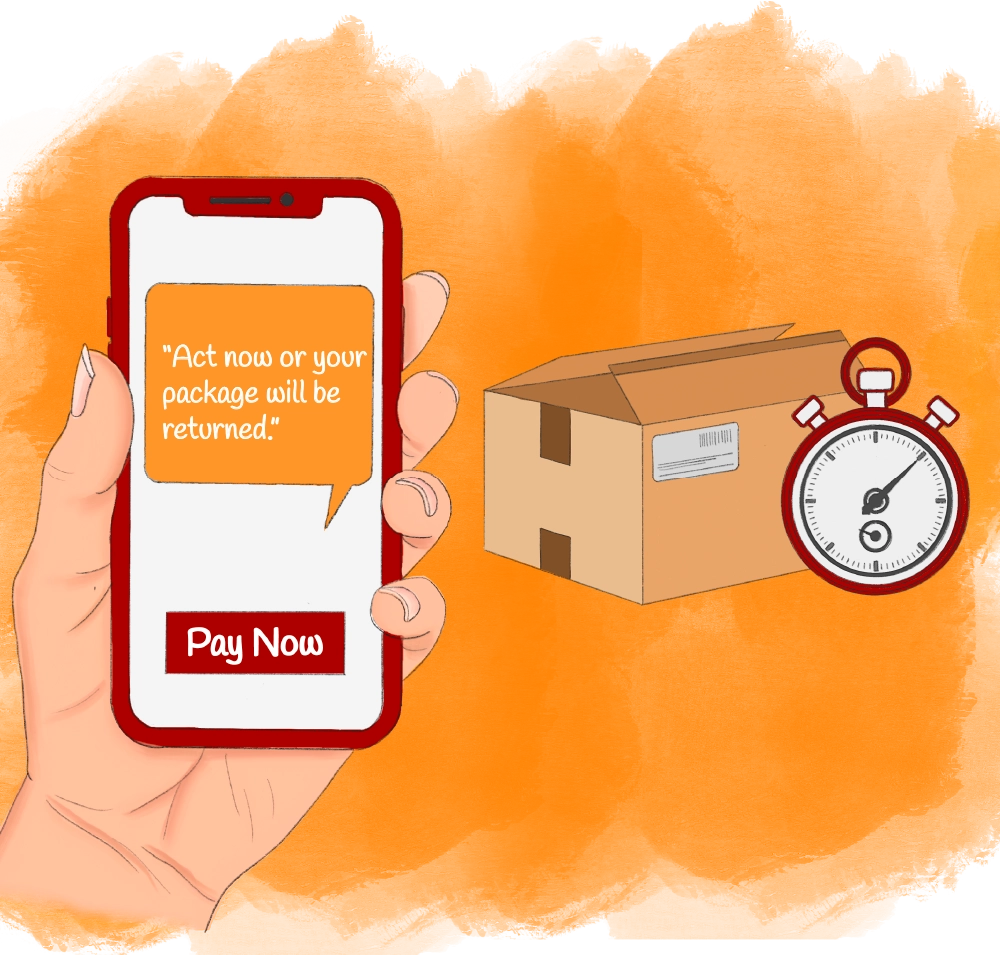 “Act now or your package will be returned.”