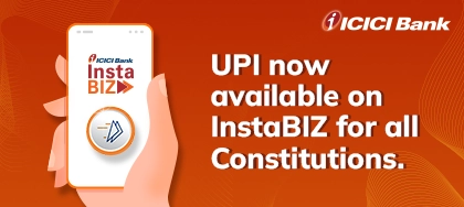 Experience UPI on ICICI Bank InstaBIZ app